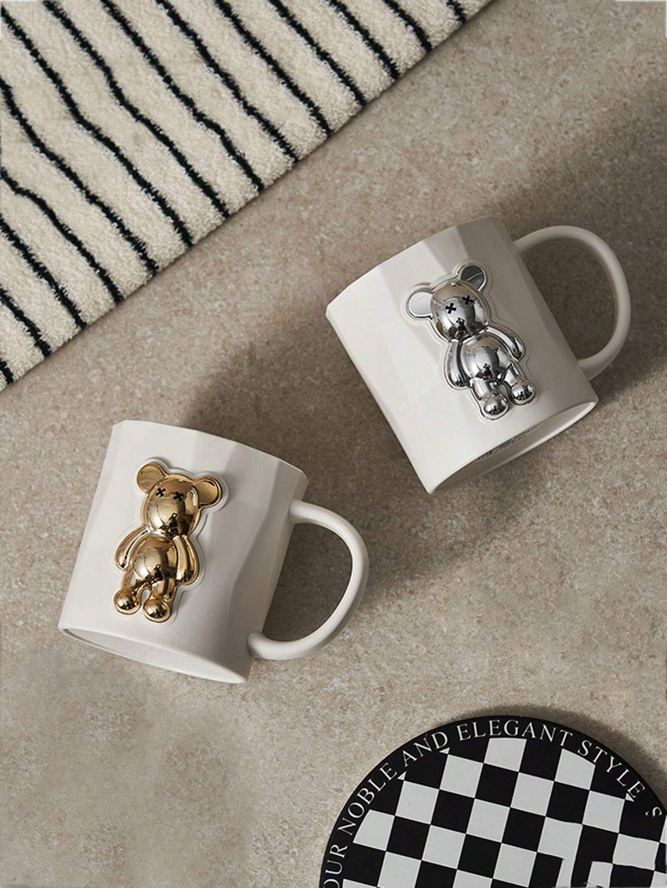 Vista 4 de Pocillo taza cocina oso dorado FK23D-229